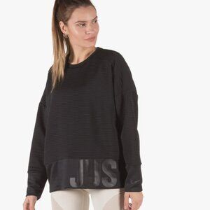 Nike ‘Just Do It’ black sweatshirt with ribbed texture - sz M